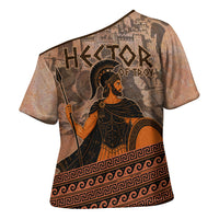 Hector Of Troy Cross Shoulder Shirt Ancient Greek Mythology Pottery Trojan Warrior