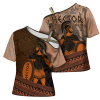 Hector Of Troy Cross Shoulder Shirt Ancient Greek Mythology Pottery Trojan Warrior