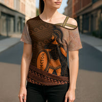 Hector Of Troy Cross Shoulder Shirt Ancient Greek Mythology Pottery Trojan Warrior