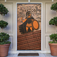 Hector Of Troy Door Cover Ancient Greek Mythology Pottery Trojan Warrior