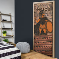 Hector Of Troy Door Cover Ancient Greek Mythology Pottery Trojan Warrior