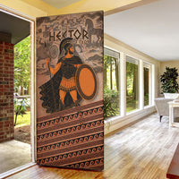 Hector Of Troy Door Cover Ancient Greek Mythology Pottery Trojan Warrior