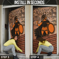 Hector Of Troy Door Cover Ancient Greek Mythology Pottery Trojan Warrior