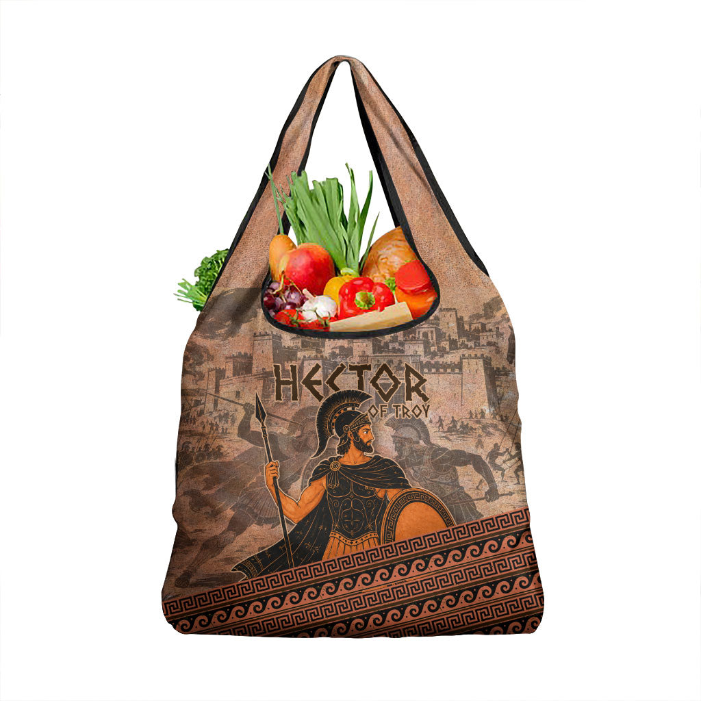 Hector Of Troy Grocery Bag Ancient Greek Mythology Pottery Trojan Warrior