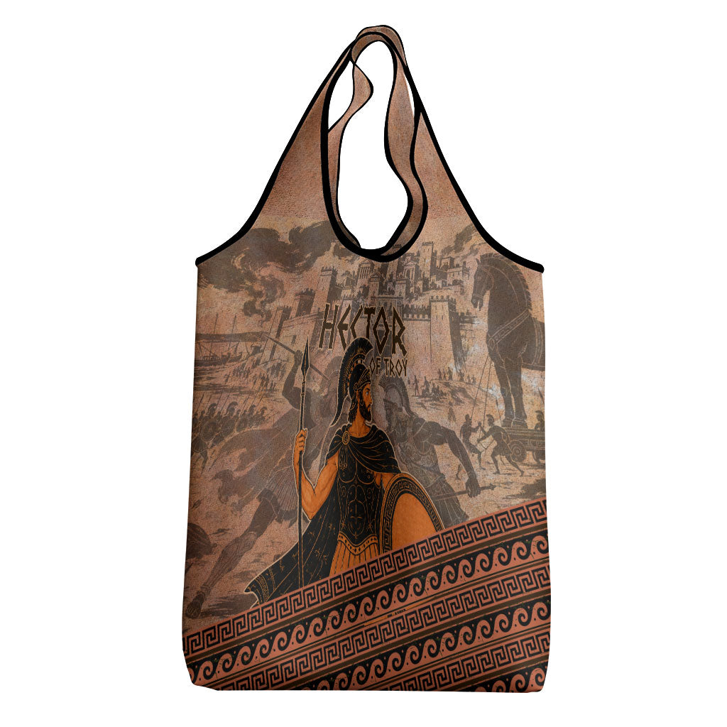 Hector Of Troy Grocery Bag Ancient Greek Mythology Pottery Trojan Warrior