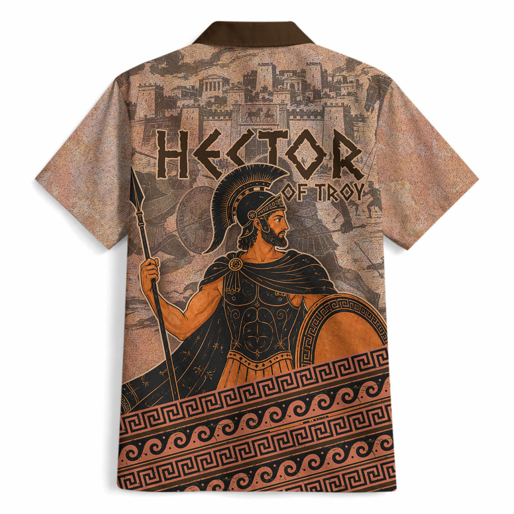 Hector Of Troy Hawaiian Shirt Ancient Greek Mythology Pottery Trojan Warrior