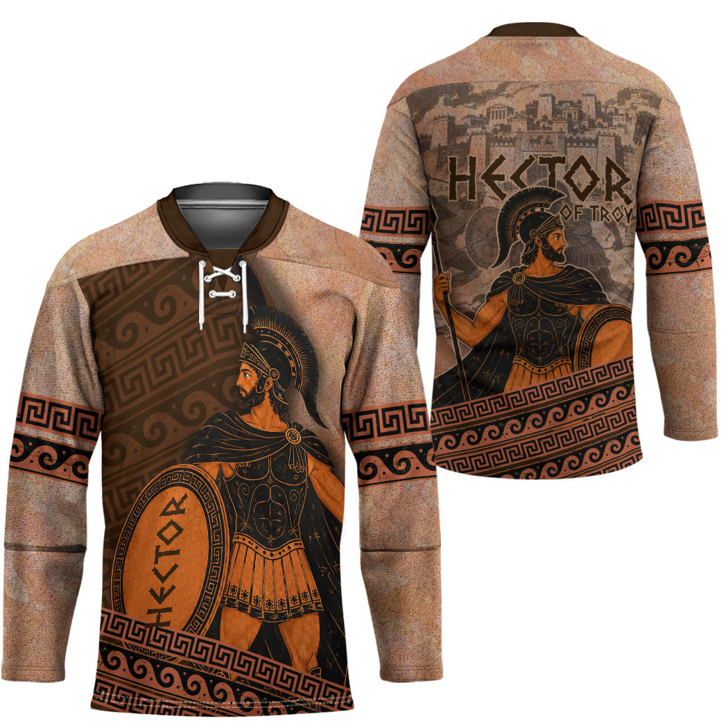 Hector Of Troy Hockey Jersey Ancient Greek Mythology Pottery Trojan Warrior