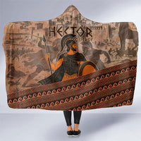 Hector Of Troy Hooded Blanket Ancient Greek Mythology Pottery Trojan Warrior