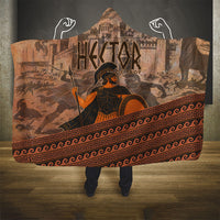 Hector Of Troy Hooded Blanket Ancient Greek Mythology Pottery Trojan Warrior