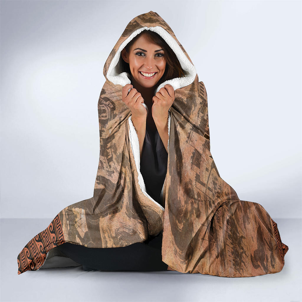 Hector Of Troy Hooded Blanket Ancient Greek Mythology Pottery Trojan Warrior