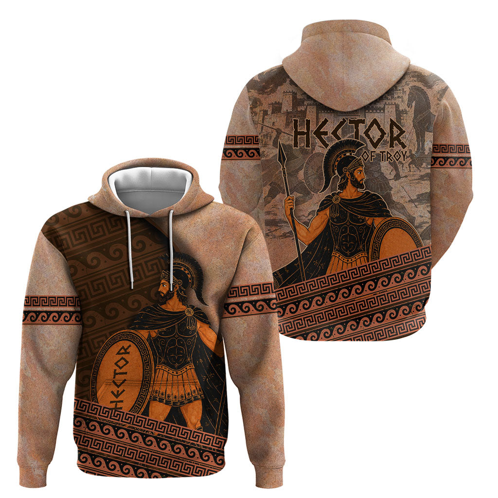 Hector Of Troy Hoodie Ancient Greek Mythology Pottery Trojan Warrior