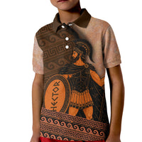 Hector Of Troy Kid Polo Shirt Ancient Greek Mythology Pottery Trojan Warrior