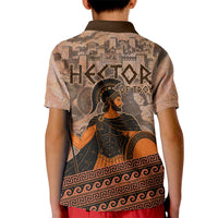 Hector Of Troy Kid Polo Shirt Ancient Greek Mythology Pottery Trojan Warrior