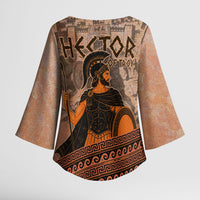 Hector Of Troy Kimono Sleeve Blouse Ancient Greek Mythology Pottery Trojan Warrior