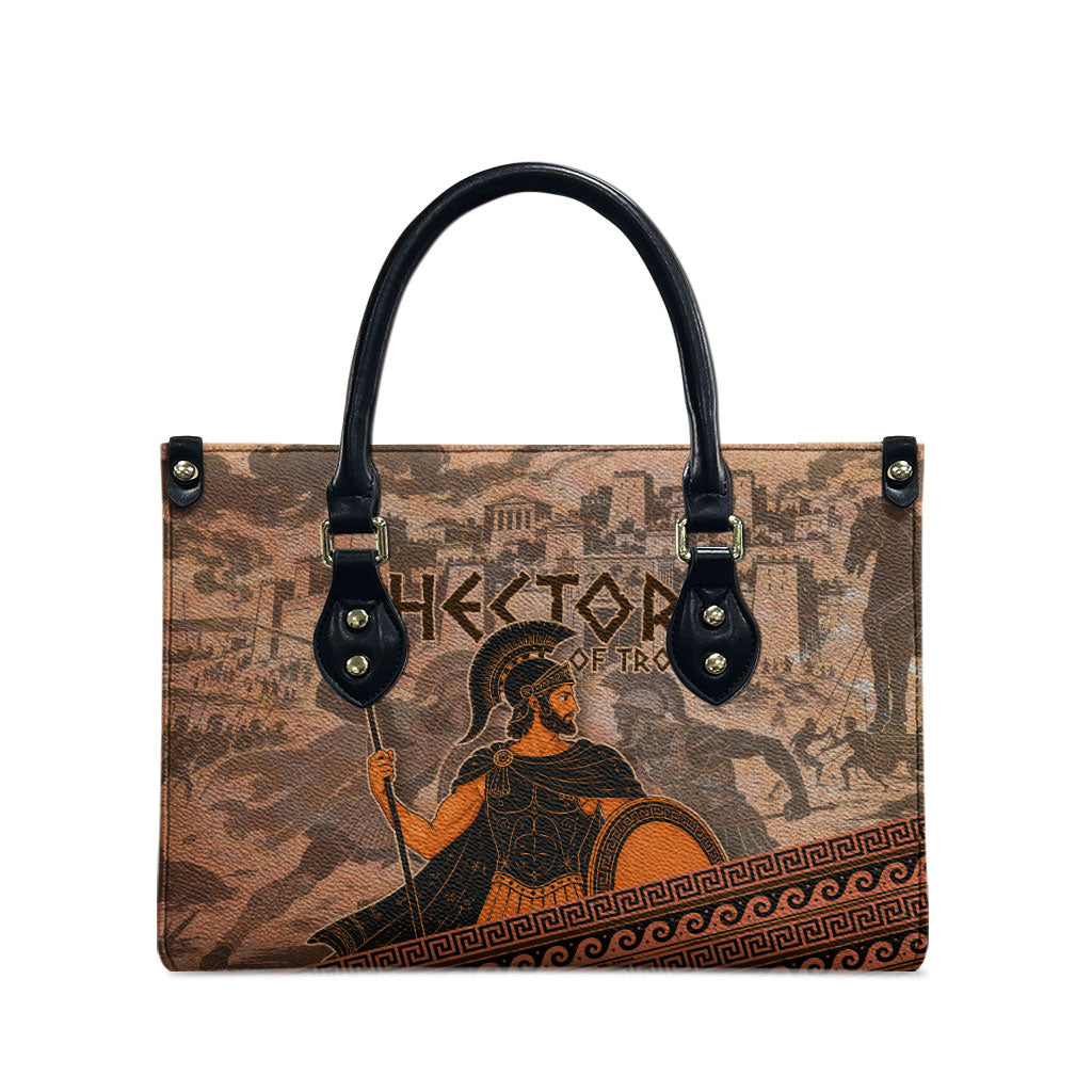 Hector Of Troy Leather Bag Ancient Greek Mythology Pottery Trojan Warrior