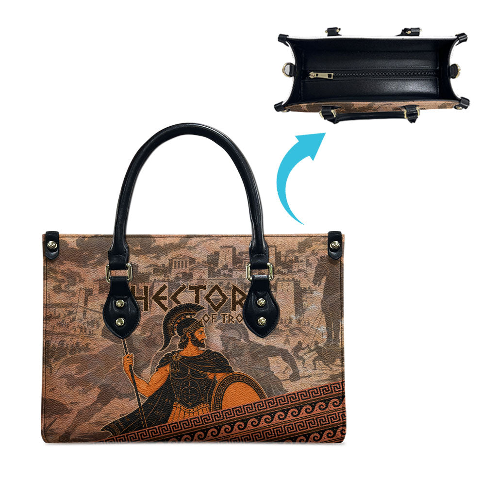 Hector Of Troy Leather Bag Ancient Greek Mythology Pottery Trojan Warrior