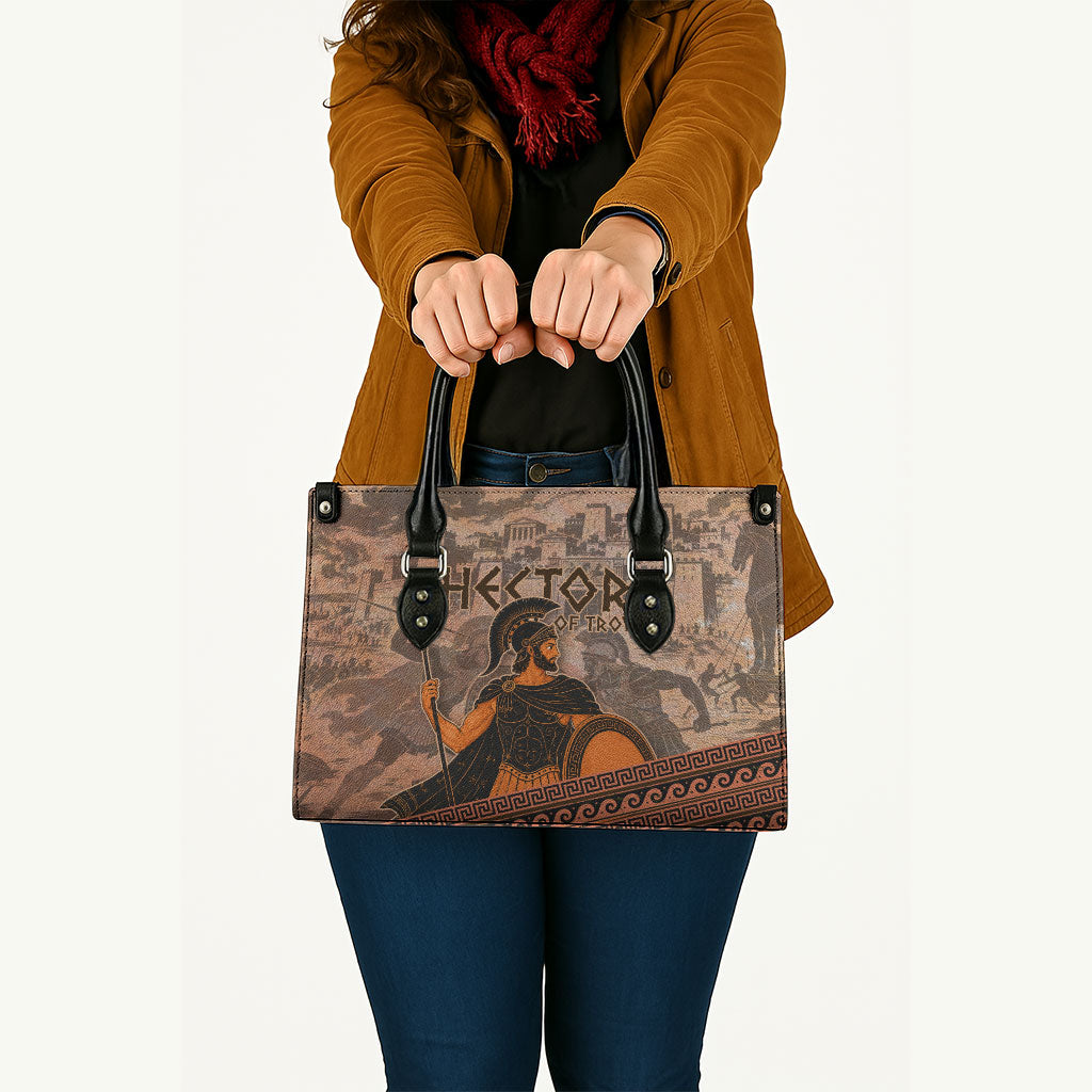 Hector Of Troy Leather Bag Ancient Greek Mythology Pottery Trojan Warrior