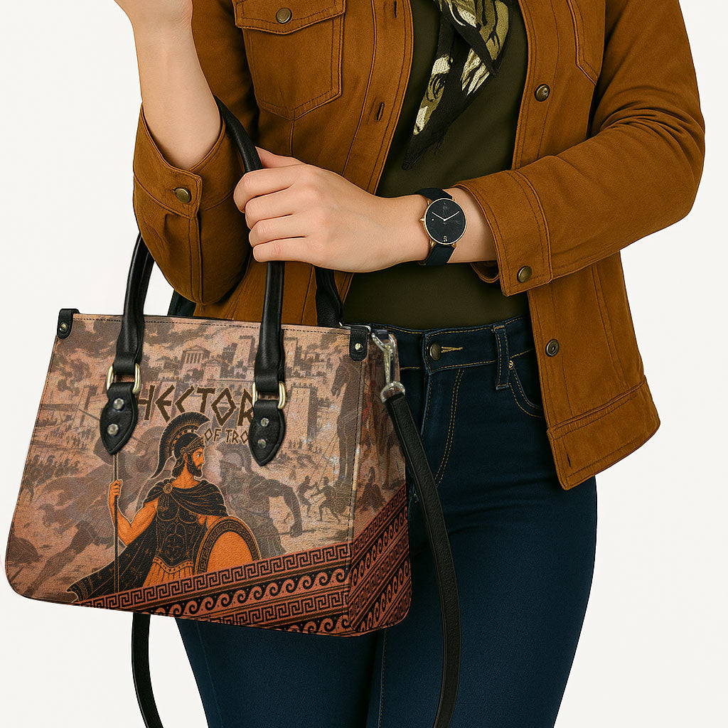 Hector Of Troy Leather Bag Ancient Greek Mythology Pottery Trojan Warrior
