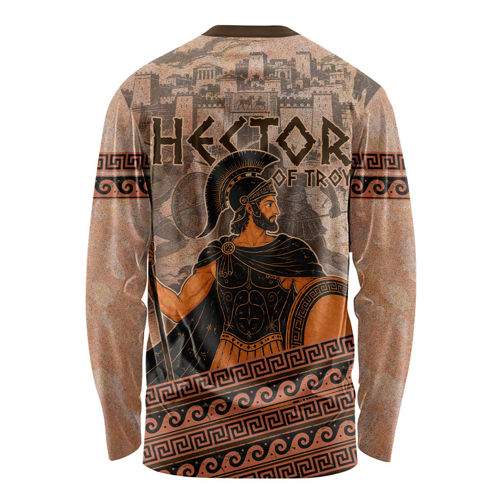 Hector Of Troy Long Sleeve Shirt Ancient Greek Mythology Pottery Trojan Warrior
