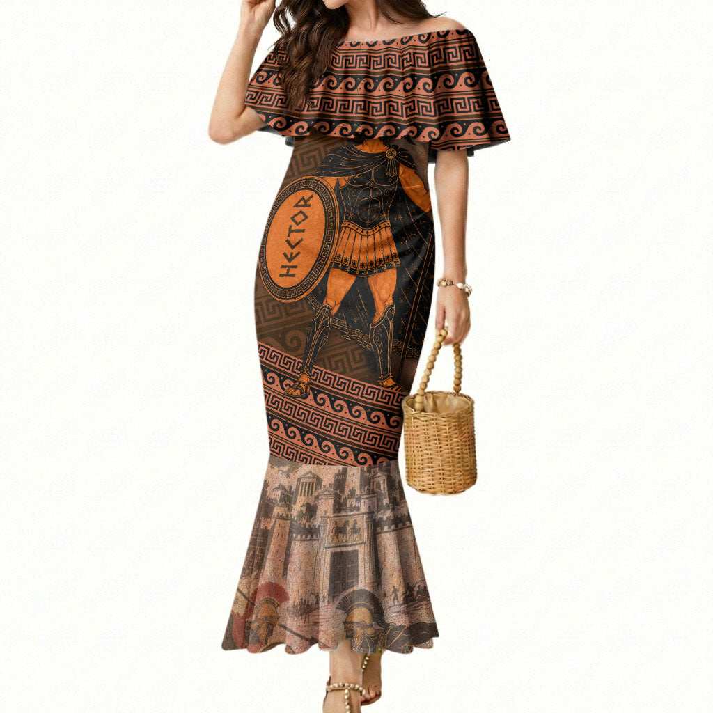 Hector Of Troy Mermaid Dress Ancient Greek Mythology Pottery Trojan Warrior