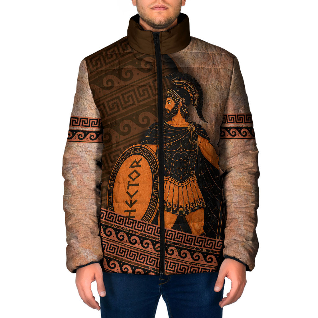 Hector Of Troy Padded Jacket Ancient Greek Mythology Pottery Trojan Warrior