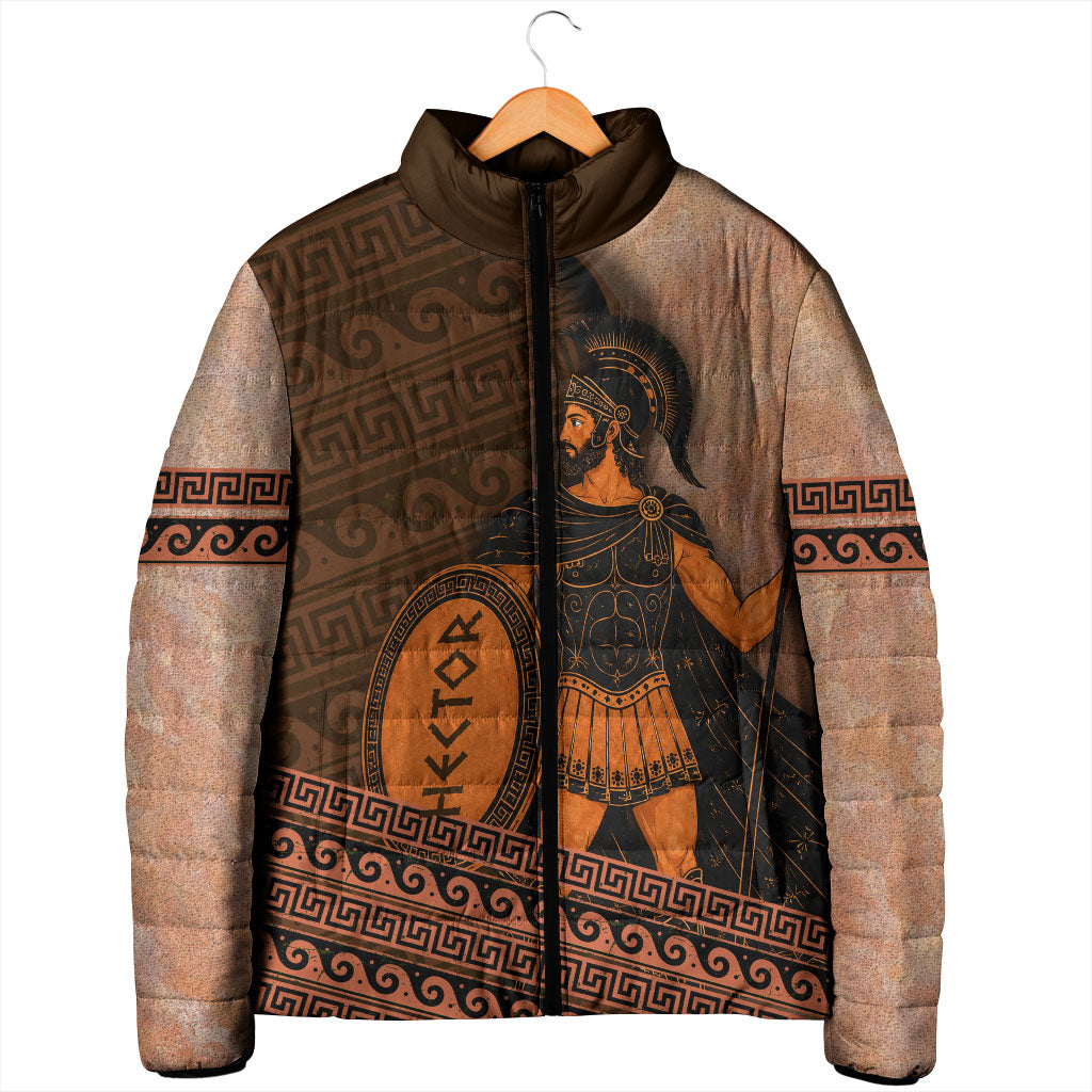 Hector Of Troy Padded Jacket Ancient Greek Mythology Pottery Trojan Warrior