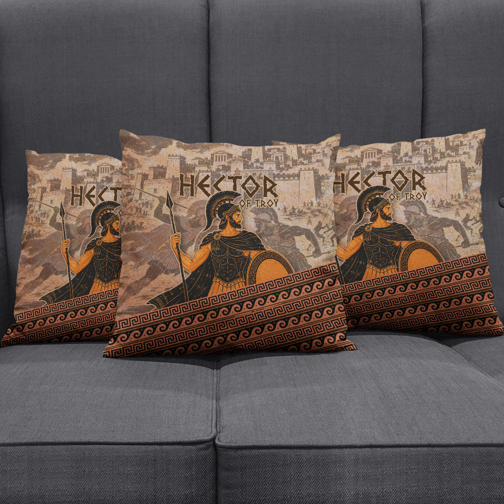 Hector Of Troy Pillow Cover Ancient Greek Mythology Pottery Trojan Warrior