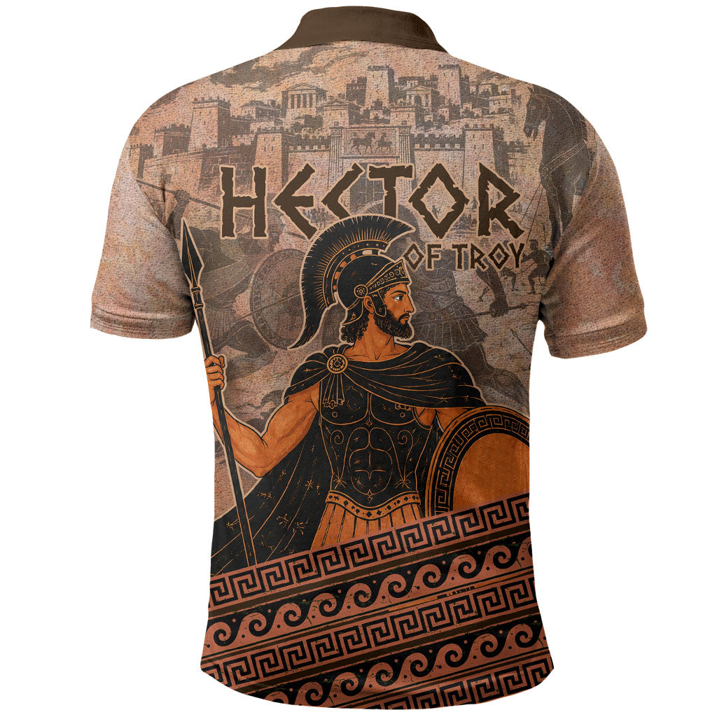 Hector Of Troy Polo Shirt Ancient Greek Mythology Pottery Trojan Warrior