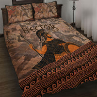 Hector Of Troy Quilt Bed Set Ancient Greek Mythology Pottery Trojan Warrior