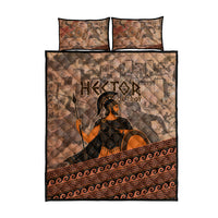 Hector Of Troy Quilt Bed Set Ancient Greek Mythology Pottery Trojan Warrior