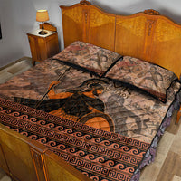 Hector Of Troy Quilt Bed Set Ancient Greek Mythology Pottery Trojan Warrior