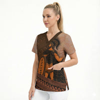 Hector Of Troy Scrub Top Ancient Greek Mythology Pottery Trojan Warrior