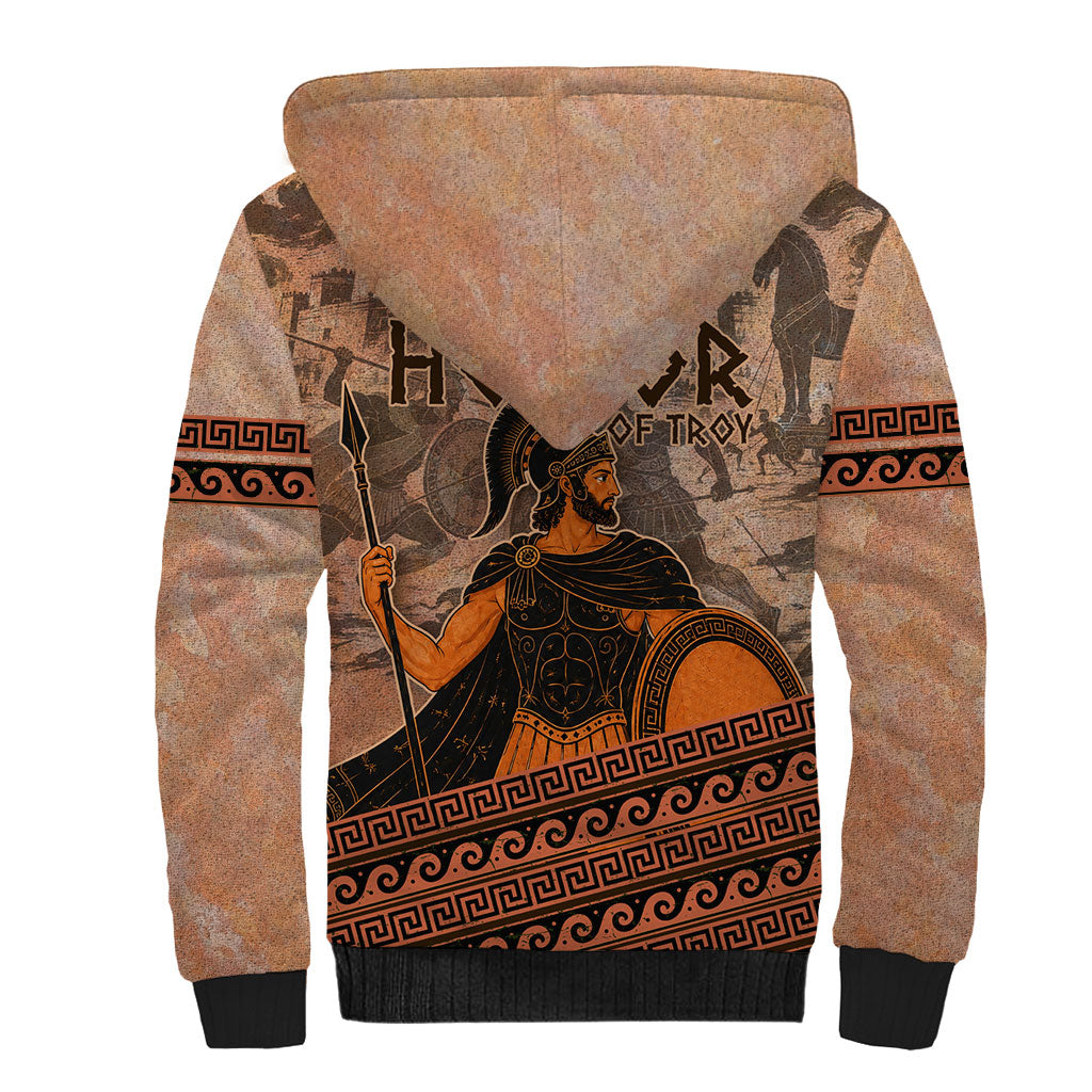 Hector Of Troy Sherpa Hoodie Ancient Greek Mythology Pottery Trojan Warrior
