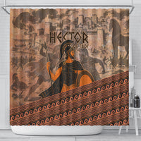 Hector Of Troy Shower Curtain Ancient Greek Mythology Pottery Trojan Warrior