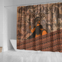 Hector Of Troy Shower Curtain Ancient Greek Mythology Pottery Trojan Warrior