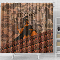 Hector Of Troy Shower Curtain Ancient Greek Mythology Pottery Trojan Warrior