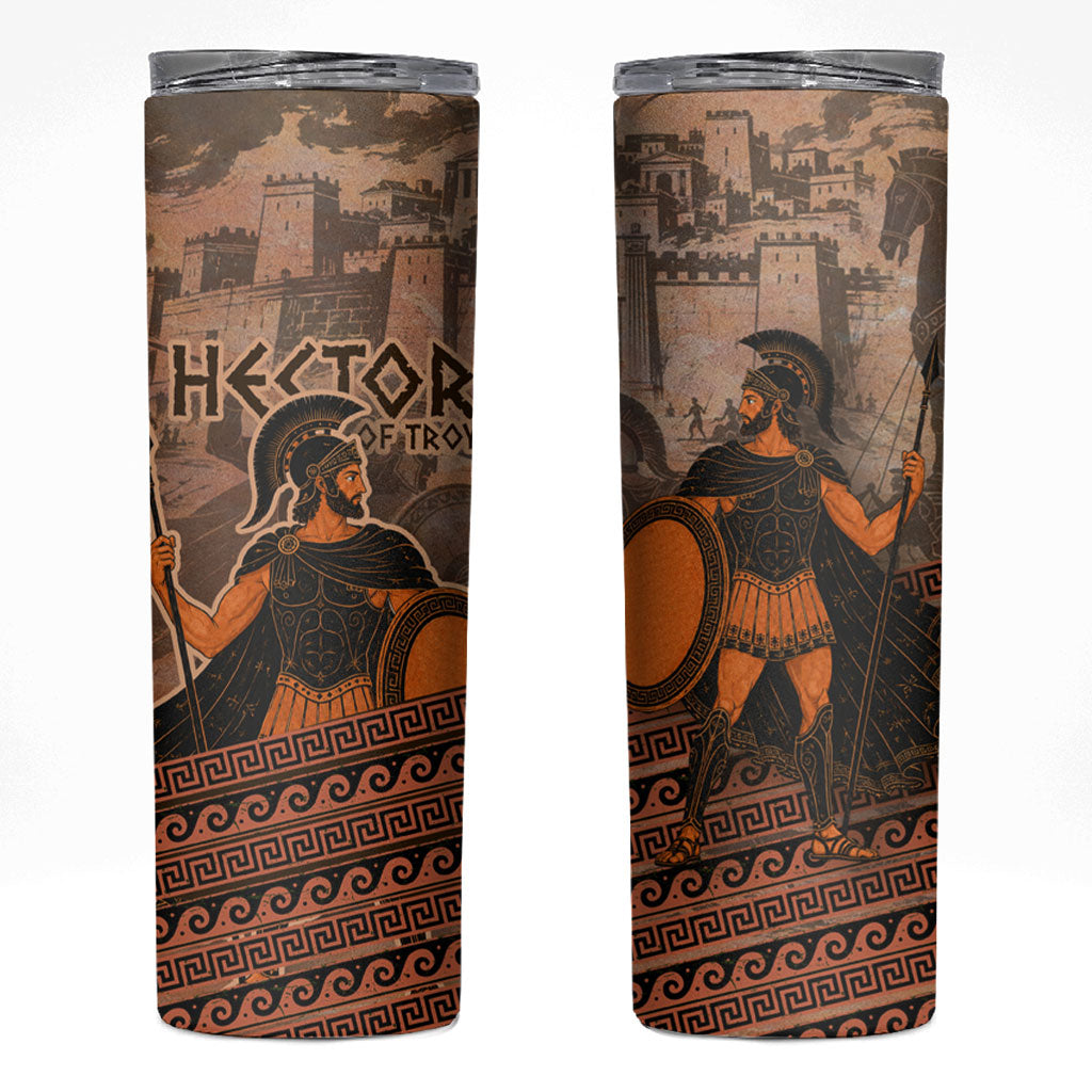 Hector Of Troy Skinny Tumbler Ancient Greek Mythology Pottery Trojan Warrior