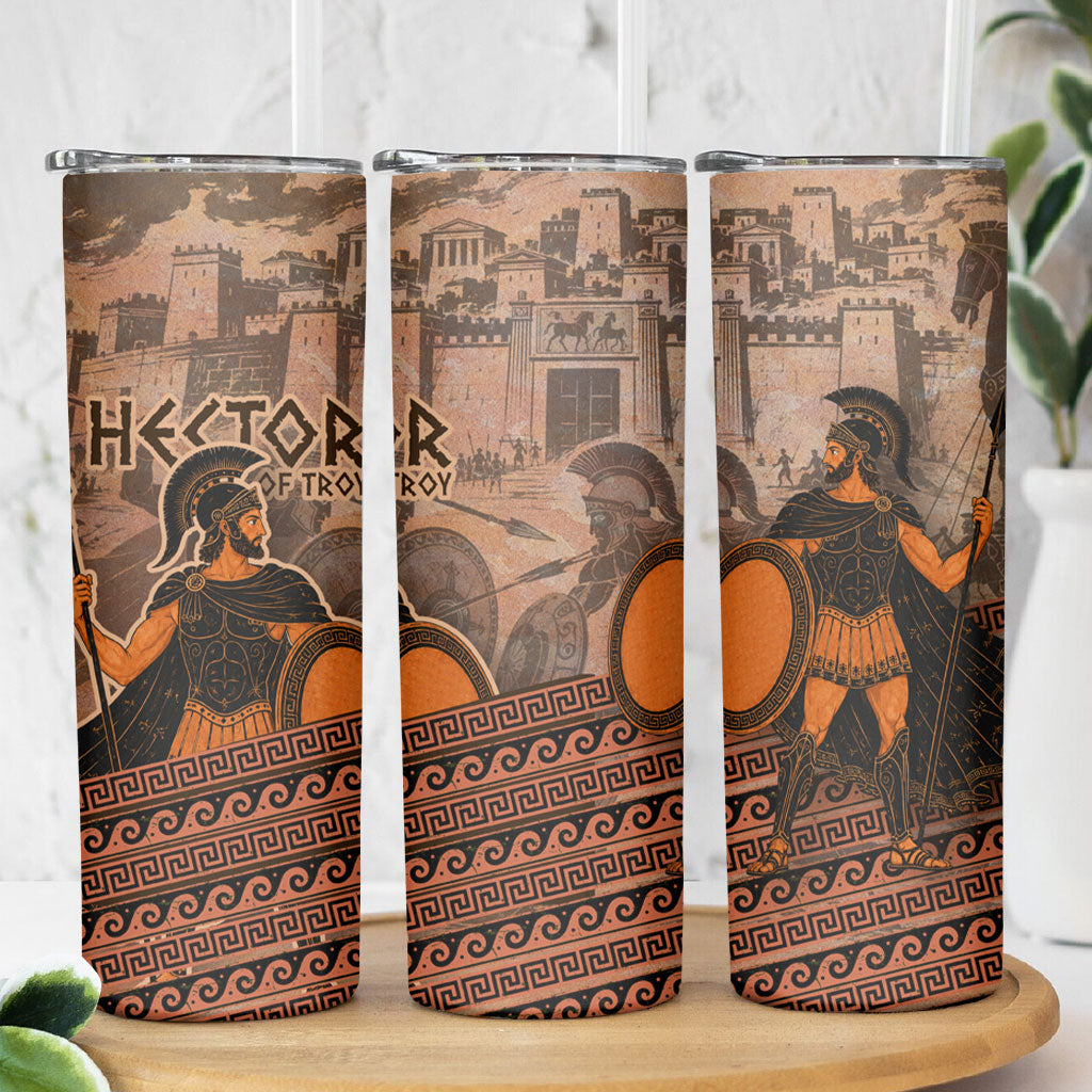 Hector Of Troy Skinny Tumbler Ancient Greek Mythology Pottery Trojan Warrior