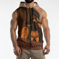 Hector Of Troy Sleeveless Zip Hoodie Ancient Greek Mythology Pottery Trojan Warrior