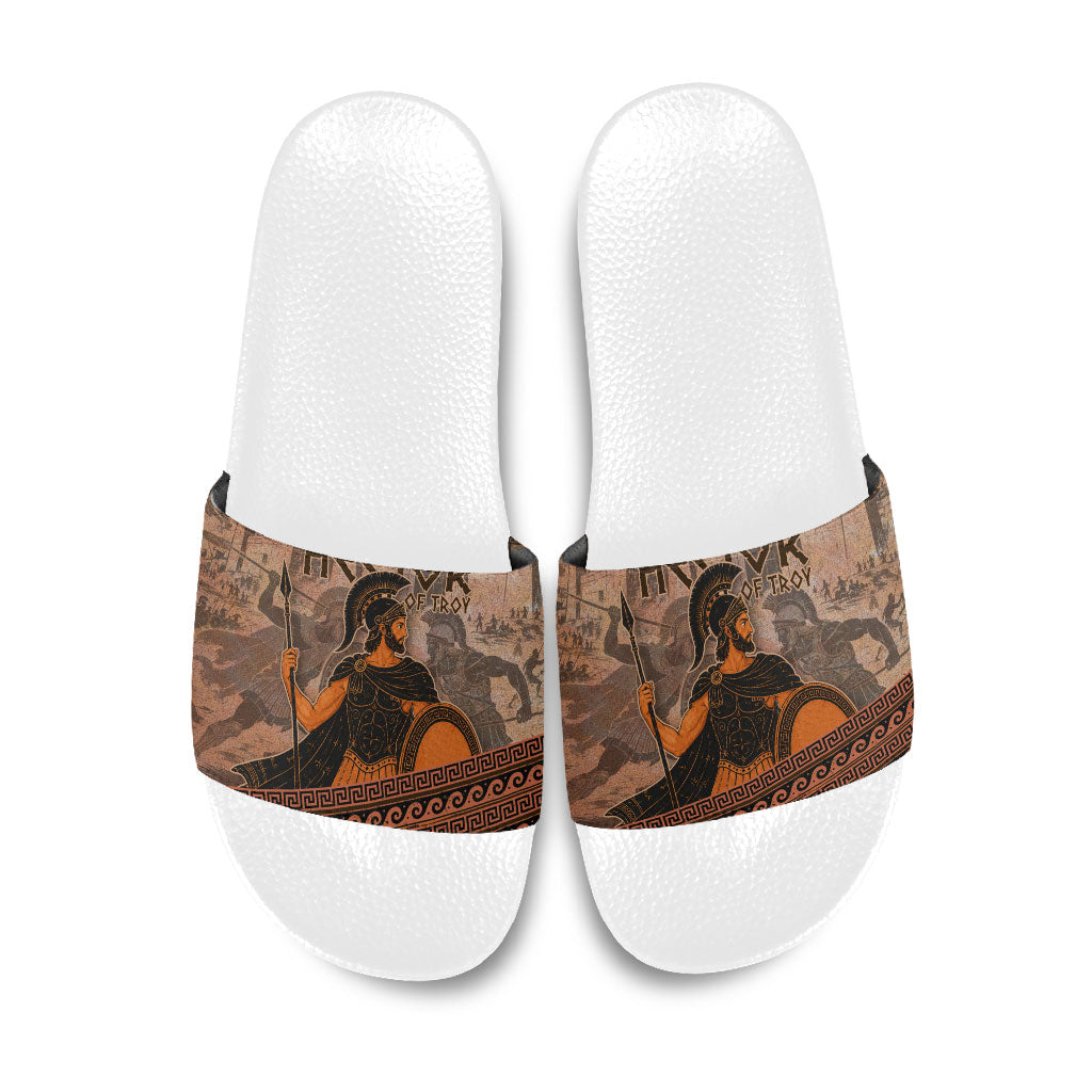 Hector Of Troy Slide Sandals Ancient Greek Mythology Pottery Trojan Warrior