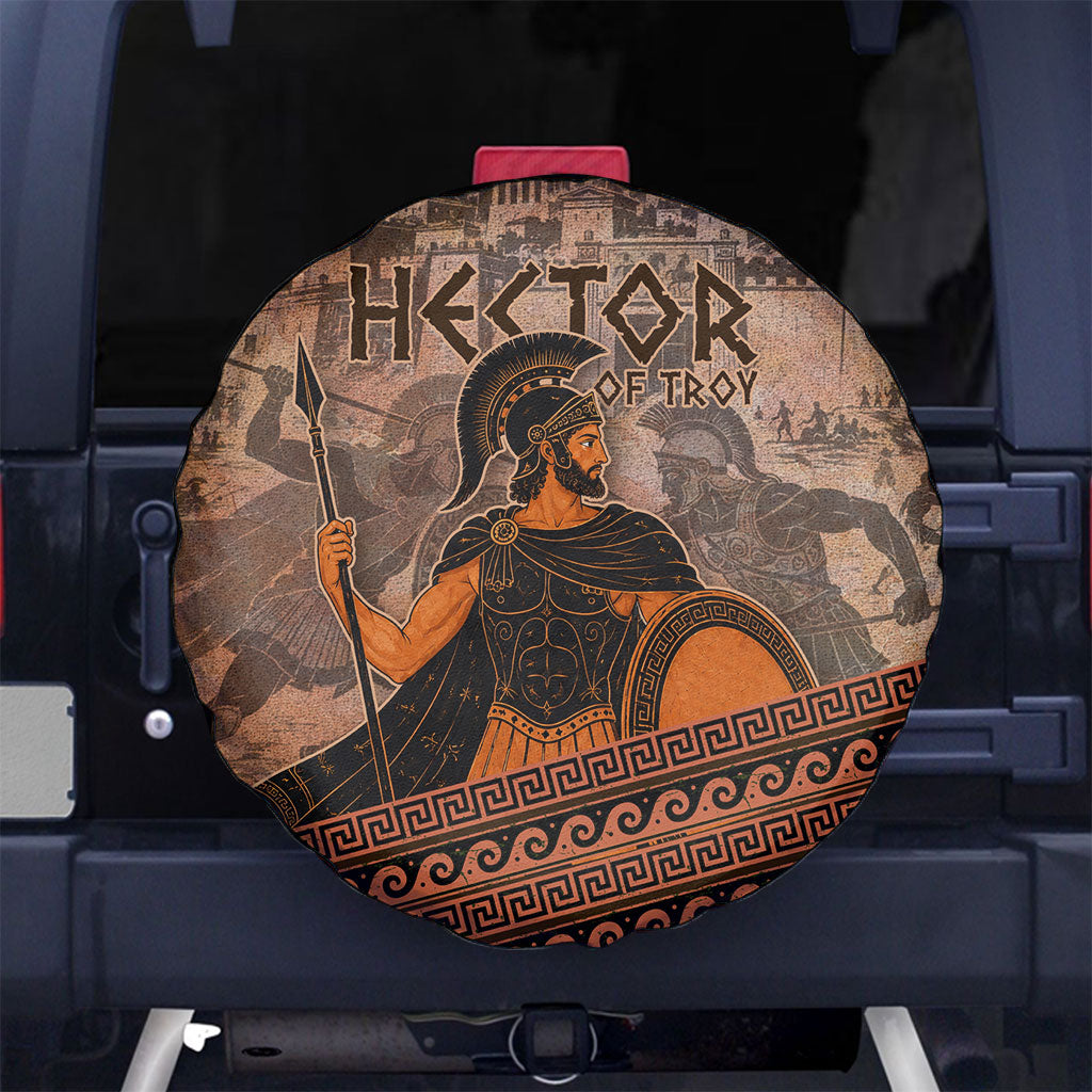 Hector Of Troy Spare Tire Cover Ancient Greek Mythology Pottery Trojan Warrior