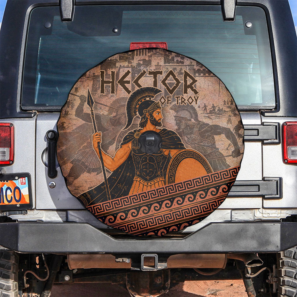 Hector Of Troy Spare Tire Cover Ancient Greek Mythology Pottery Trojan Warrior