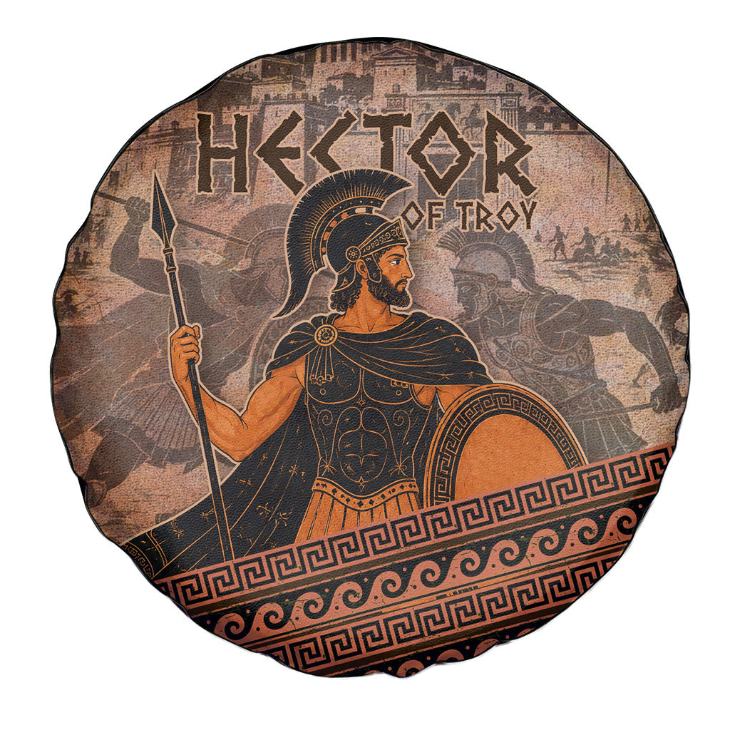 Hector Of Troy Spare Tire Cover Ancient Greek Mythology Pottery Trojan Warrior