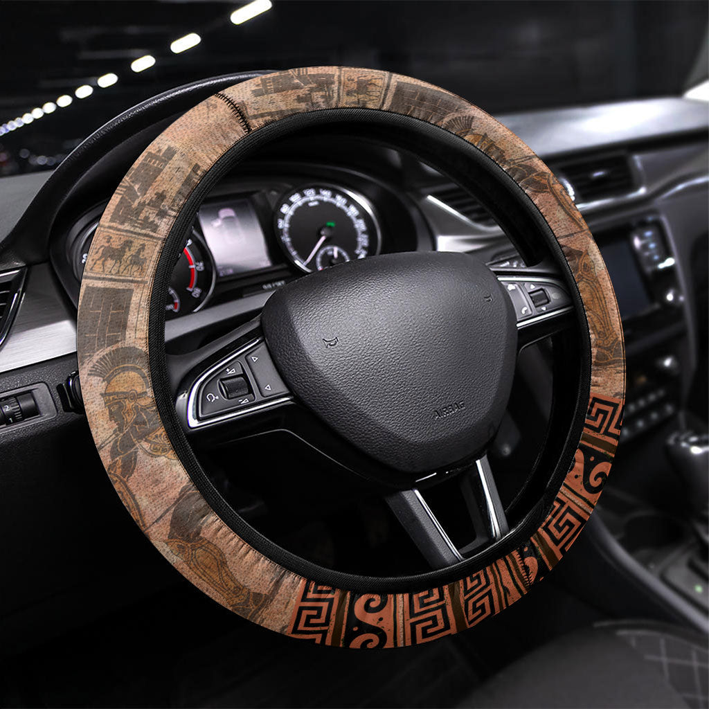 Hector Of Troy Steering Wheel Cover Ancient Greek Mythology Pottery Trojan Warrior