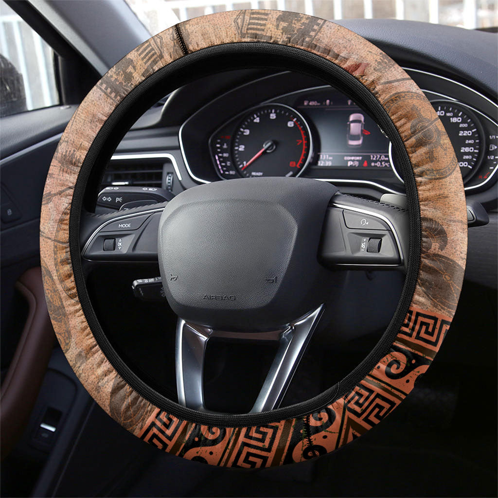 Hector Of Troy Steering Wheel Cover Ancient Greek Mythology Pottery Trojan Warrior
