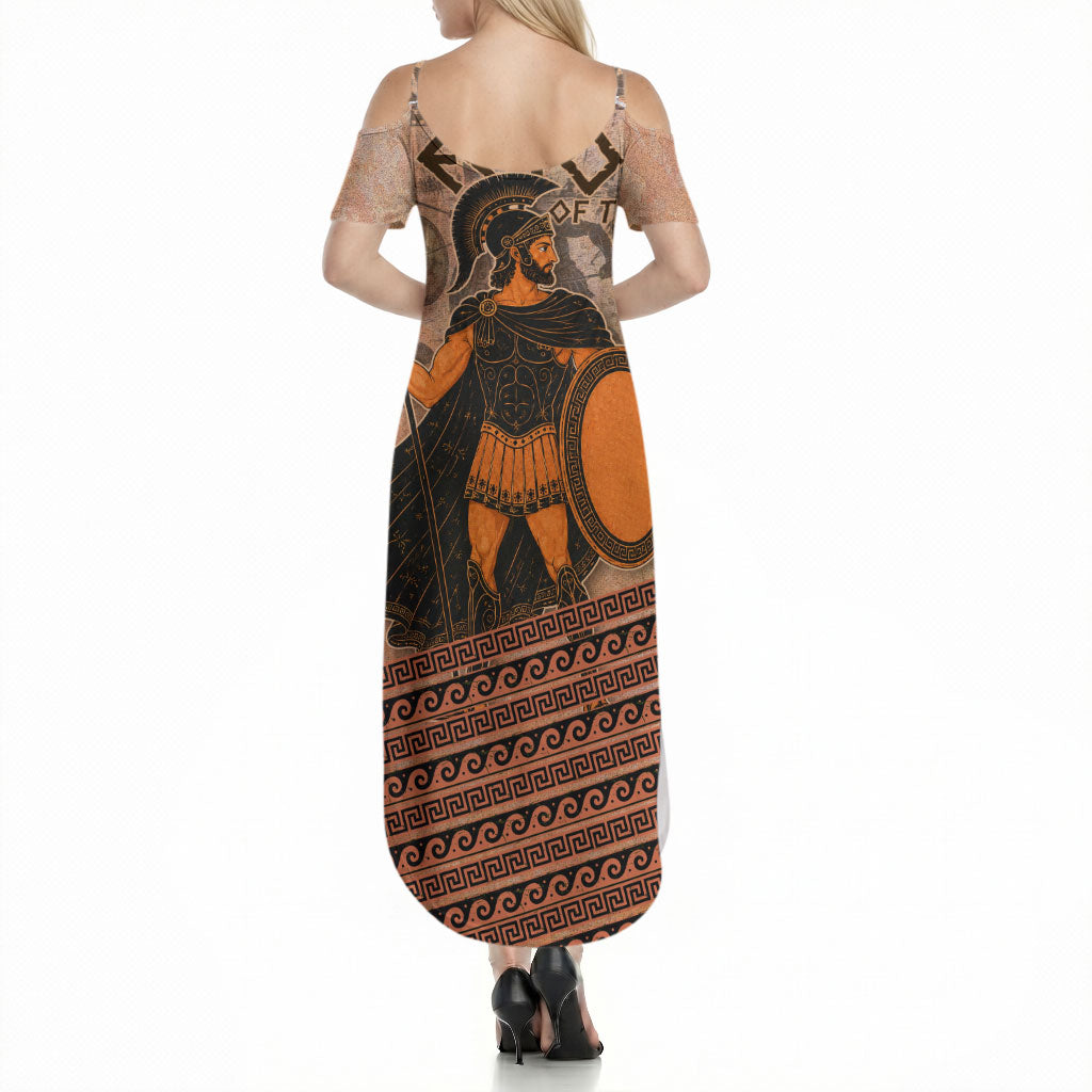 Hector Of Troy Summer Maxi Dress Ancient Greek Mythology Pottery Trojan Warrior