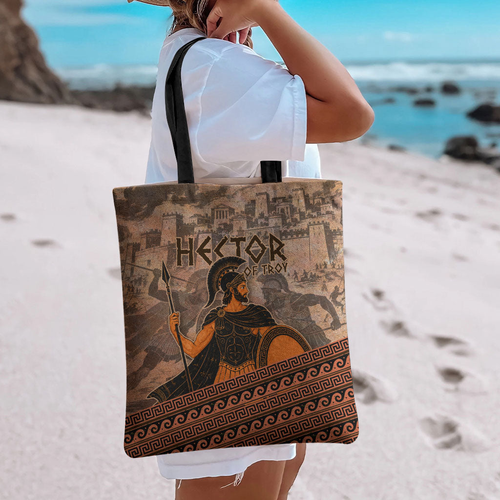 Hector Of Troy Tote Bag Ancient Greek Mythology Pottery Trojan Warrior