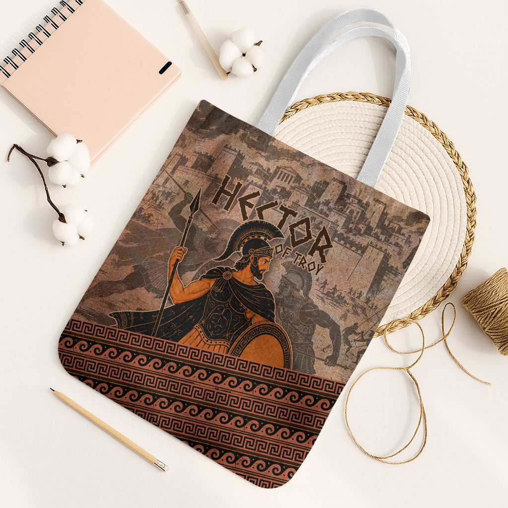 Hector Of Troy Tote Bag Ancient Greek Mythology Pottery Trojan Warrior