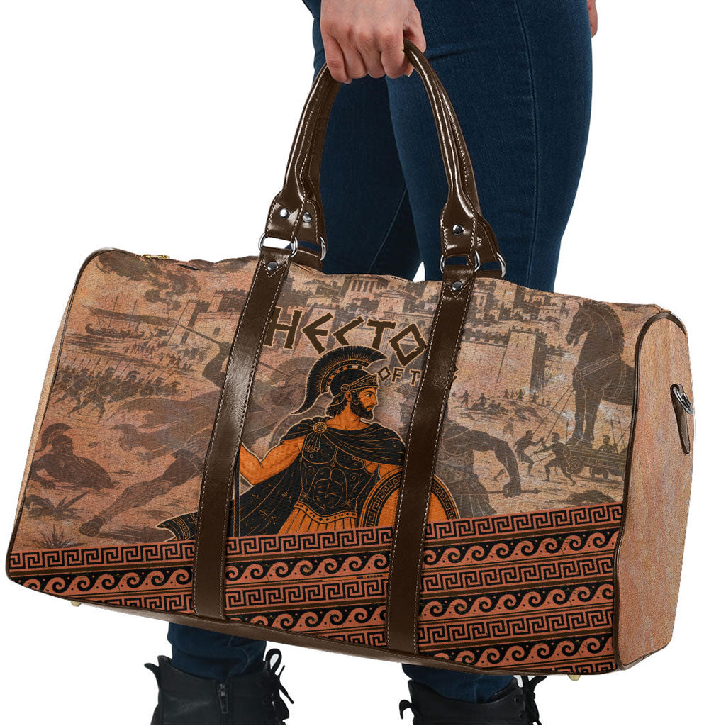 Hector Of Troy Travel Bag Ancient Greek Mythology Pottery Trojan Warrior