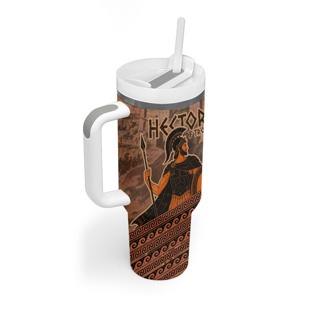Hector Of Troy Tumbler With Handle Ancient Greek Mythology Pottery Trojan Warrior